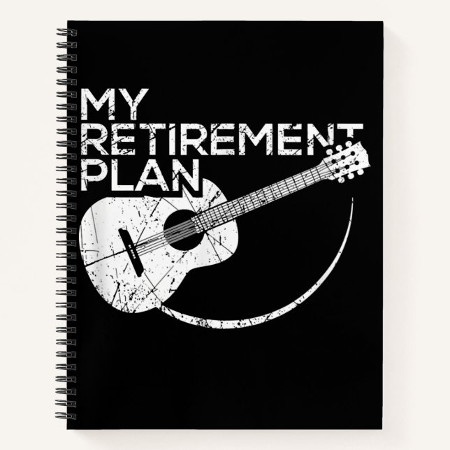 My Retirement Plan Guitar Funny Musicians Notebook (Front)