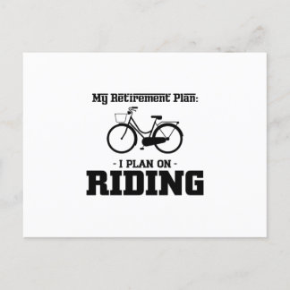 MY RETIREMENT PLAN-I PLAN ON RIDING POSTCARD