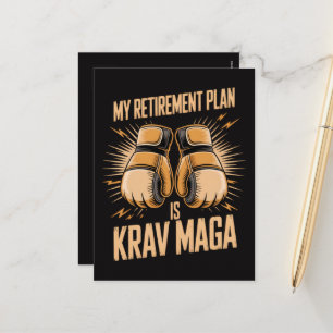 My Retirement Plan Is Krav Maga Holiday Postcard