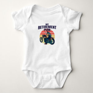 My retirement plan motorcycling baby bodysuit