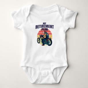 My retirement plan motorcycling baby bodysuit