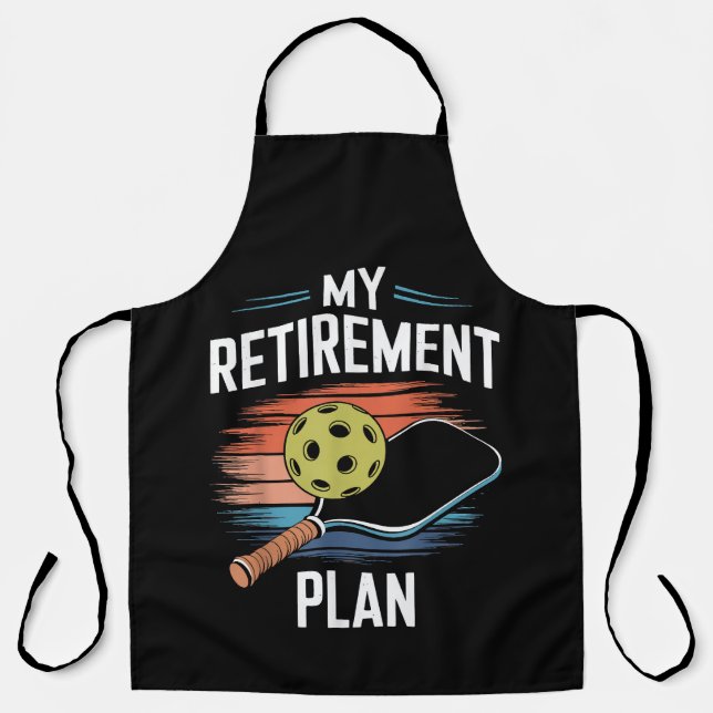 My Retirement Plan Pickleball Player Apron (Front)