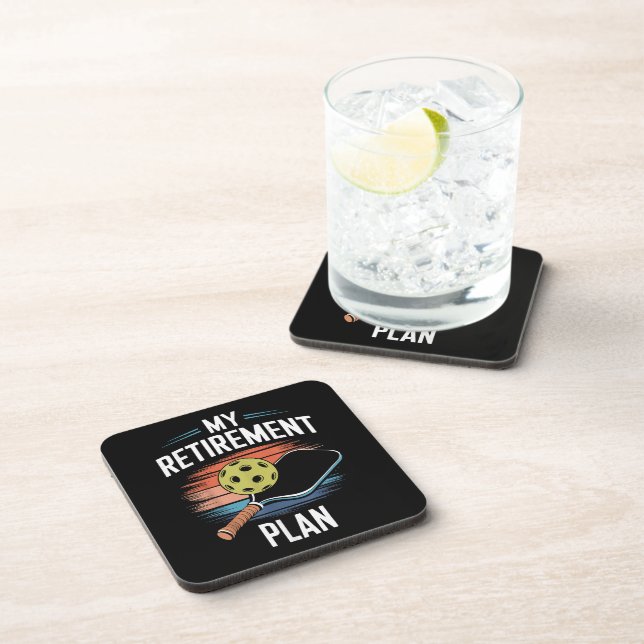 My Retirement Plan Pickleball Player Coaster (Right Side)