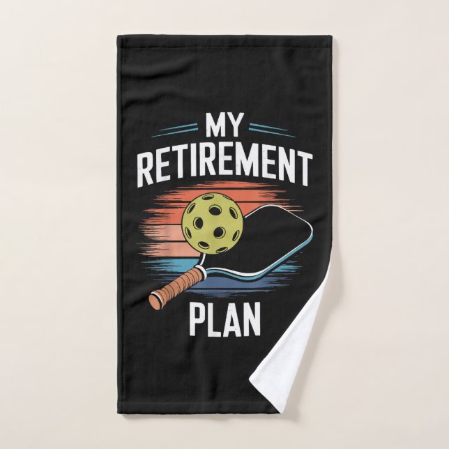 My Retirement Plan Pickleball Player Hand Towel (Hand Towel)