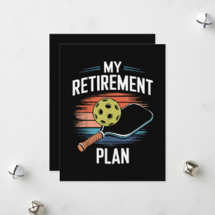 My Retirement Plan Pickleball Player Holiday Card