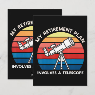 My Retiret Plan Involves A Telescope Holiday Card