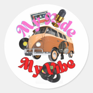 My Ride: My Vibe Classic Round Sticker