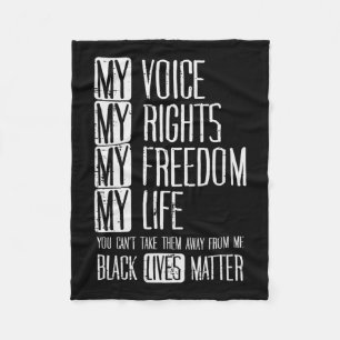 My Rights Freedom Life Black Lives Problem Blm Gif Fleece Blanket