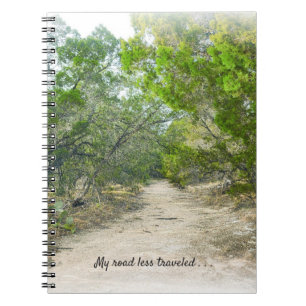 My road less travelled Trail Art Custom Notebook