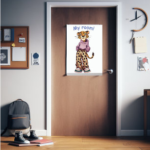 My room teen fun girl cheetah poster