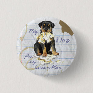 My Rottweiler Ate My Lesson Plan 1 Inch Round Button