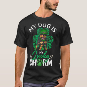 My Rottweiler Is My Lucky Charm Dog Lover St Patri T-Shirt