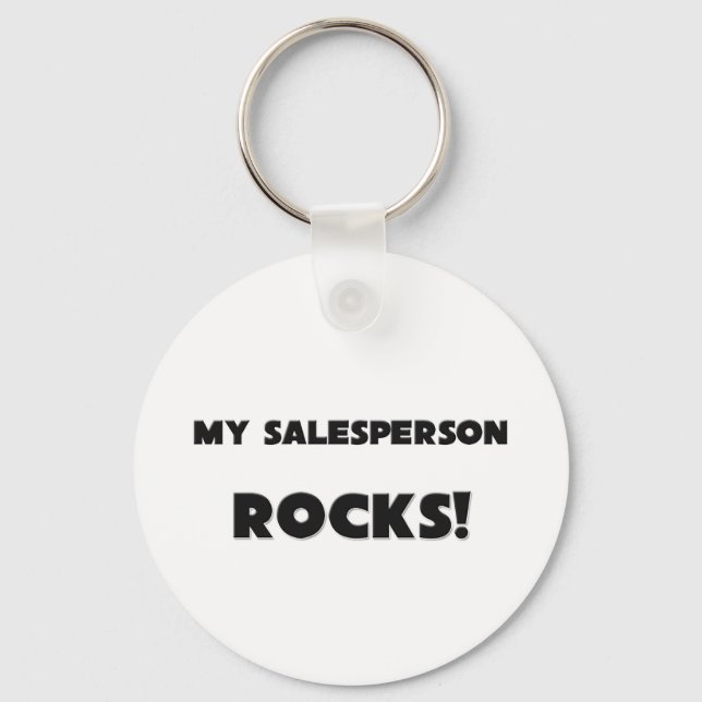 MY Salesperson ROCKS! Keychain (Front)