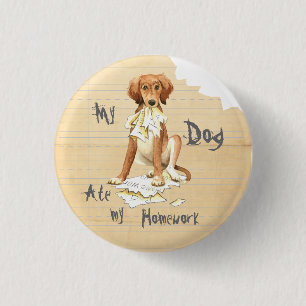 My Saluki Ate my Homework 1 Inch Round Button