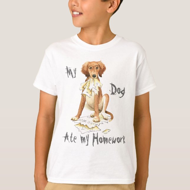 My Saluki Ate my Homework T-Shirt (Front)