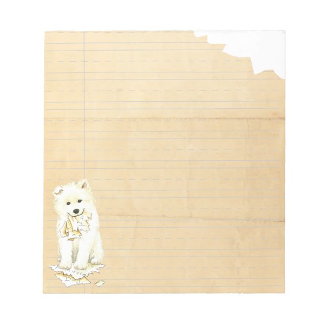 My Samoyed Ate my Homework Notepad (Front)
