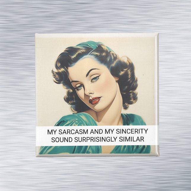 My Sarcasm Funny Retro 50s Saying Magnet (Creator Uploaded)