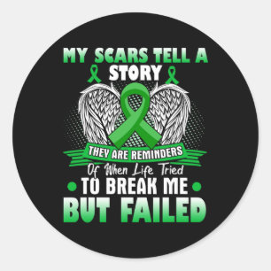 My Scars Tell A Story - Kidney Disease Awareness  Classic Round Sticker