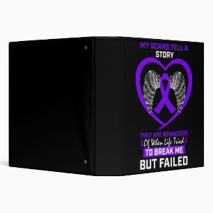 My Scars Tell A Story Purple Hodgkin's Lymphoma Aw Binder