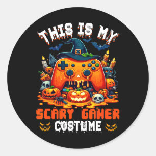 My Scary Gamer Costume Halloween Game Controller A Classic Round Sticker