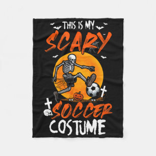 My Scary Soccer Costume Skeleton Halloween Player  Fleece Blanket