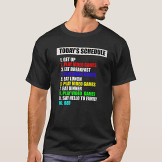 My Schedule Perfect Day Video Games Tee Funny Game