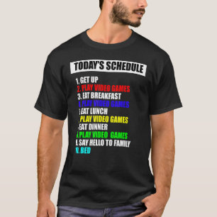 My Schedule Perfect Day Video Games Tee Gamer