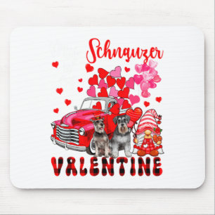 My Schnauzer Is My Valentine Two Dogs With Gnome P Mouse Pad