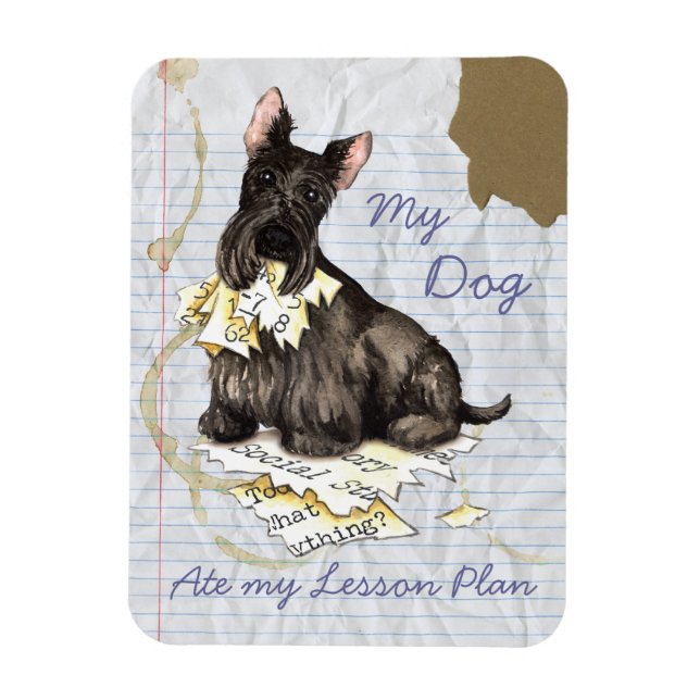 My Scottie Ate my Lesson Plan Magnet (Vertical)