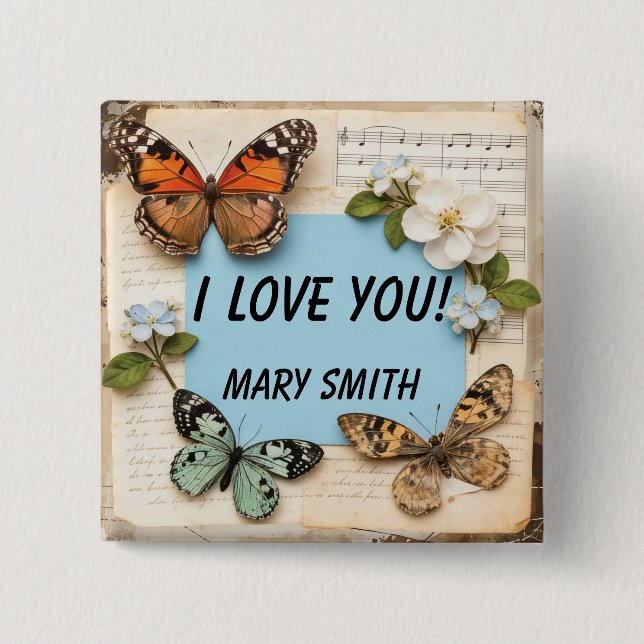 My Scrapbook  2 Inch Square Button (Front)