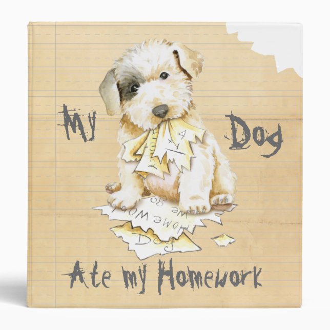 My Sealyham Terrier Ate My Homework Binder (Front)