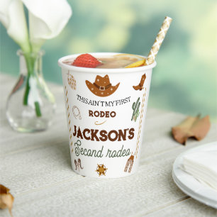 My Second Rodeo Birthday Wild West Paper Cups