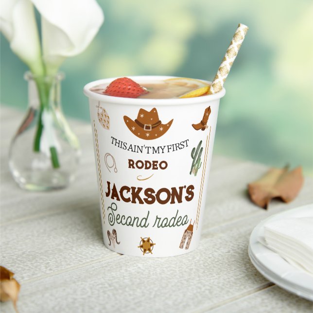 My Second Rodeo Birthday Wild West  Paper Cups (Insitu)