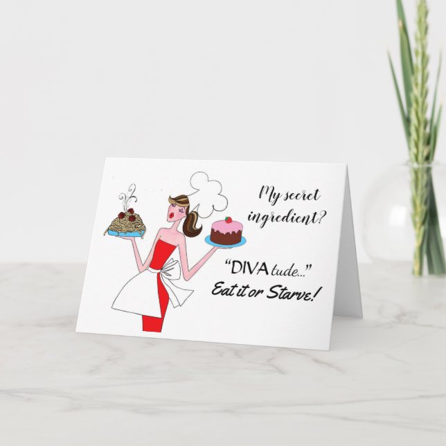 "My Secret Ingredient is DIVAtude!" Card (Front)