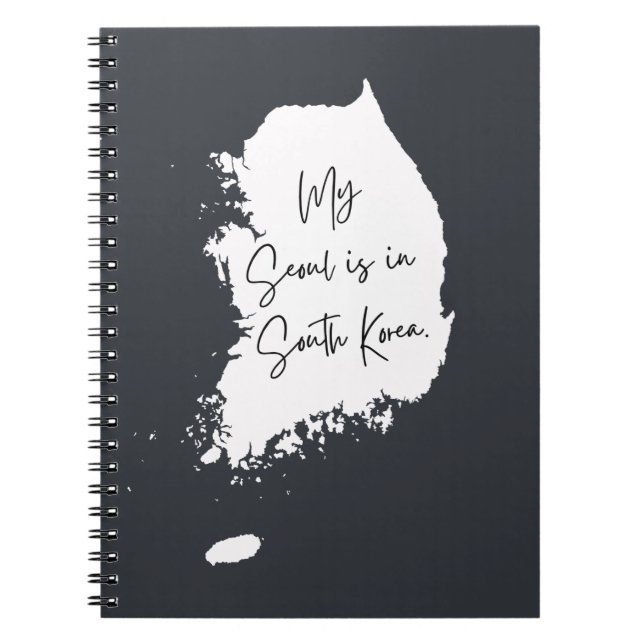 My Seoul is in South Korea on black Notebook (Front)