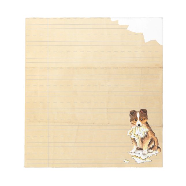 My Sheltie Ate my Homework Notepad (Front)