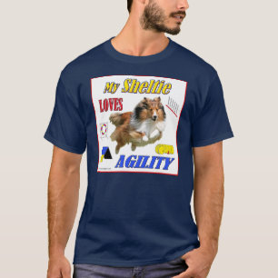 My Sheltie Loves Agility design- Sable T-Shirt