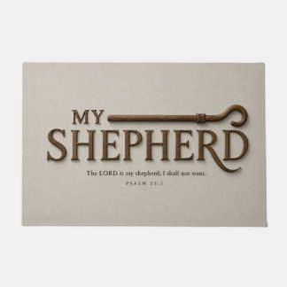 MY SHEPHERD | Soft Stone | Psalm 23:1 Christian Doormat