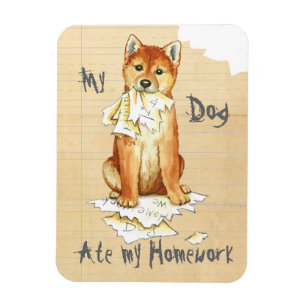 My Shiba Inu Ate My Homework Magnet