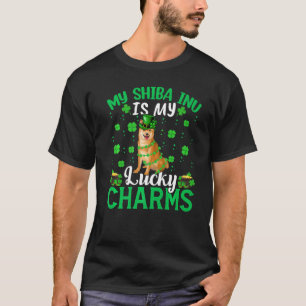 My Shiba Inu Is My Lucky Charms Shiba Inu St Patri T-Shirt
