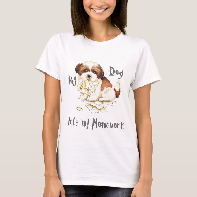 My Shih Tzu Ate my Homework T-Shirt (Front)