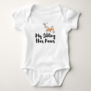 My Sibling Has Paws Baby Bodysuit
