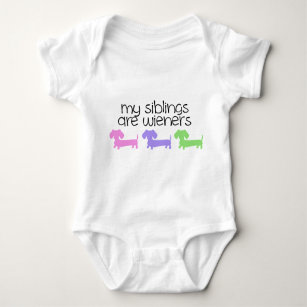 My Siblings are Wieners Dogs   Baby Shower Gift  Baby Bodysuit