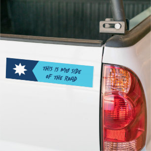 My Side Of The Road Minnesota Flag Bumper Sticker