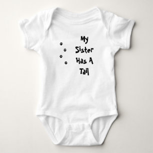 My Sister Has A Tail PAW Baby Bodysuit