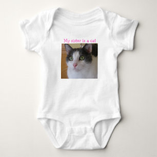 My sister is a cat baby bodysuit