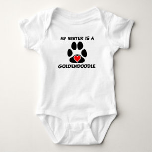 My Sister Is A Goldendoodle Baby Bodysuit