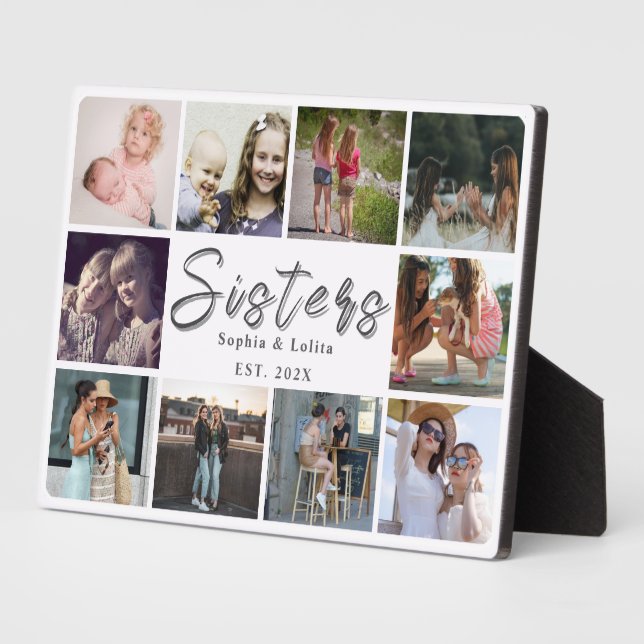 My Sister, My Heart – Custom Photo Plaque (Side)