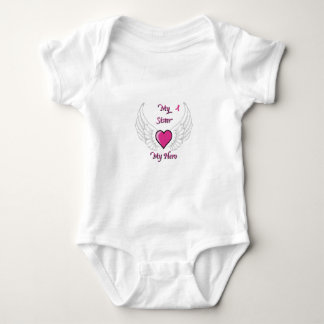 My Sister My Hero Wings and Heart 2 Baby Bodysuit