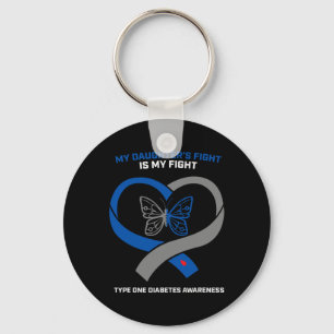 My Sister's Fight Is My Fight Support Diabetes Awa Keychain